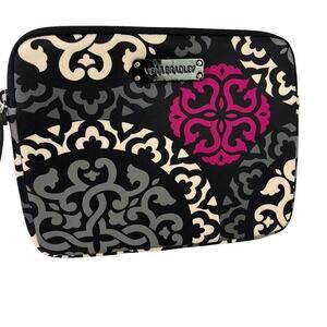 Vera Bradley Canterberry Magenta Black Neoprene Tablet Cover Case Padded 8 x 10